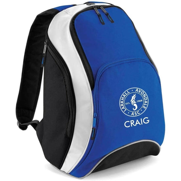 Larkhall Avondale ASC - Backpack 21 Litre - Royal Blue & Black