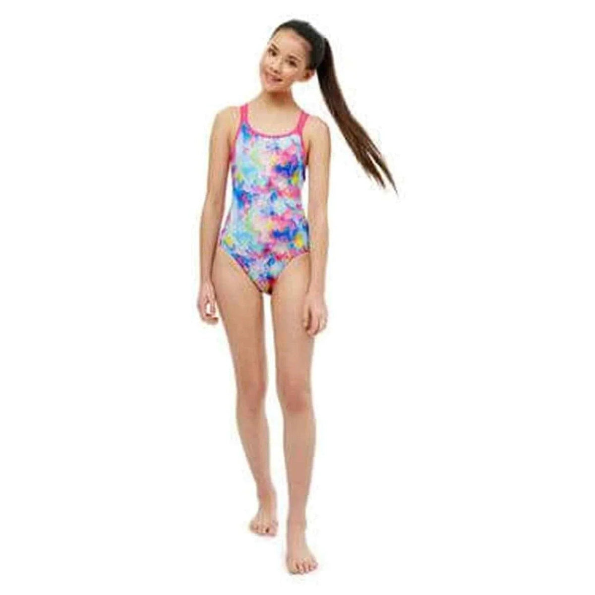 Maru Girl's Ecotech Sparkle Swimsuit - Nimbus