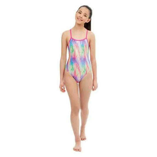 Maru Girl's Ecotech Sparkle Swimsuit - Tutti Frutti