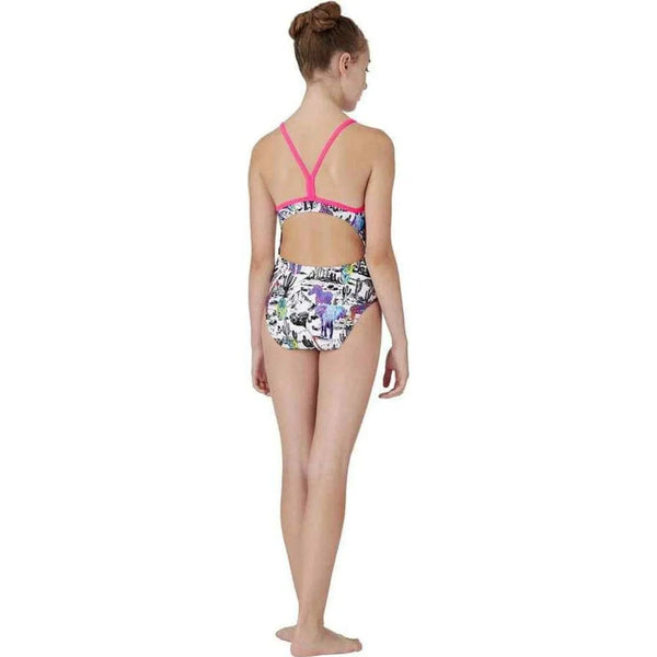 Maru Girls Neon Safari Pacer Fly Back Swimsuit