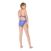 Maru Girls Origami Pacer Fly Back Swimsuit - Purple/Mint