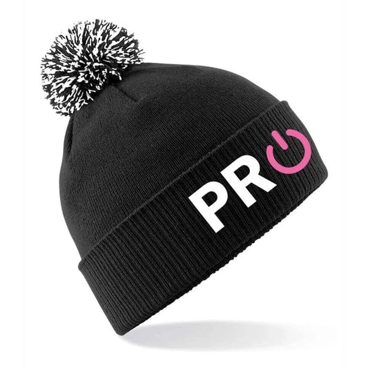 Pro Endurance - Club PomPom Beanie - Black & White