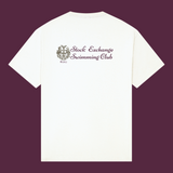Stock Exchange Swimming Club - Lutra WHITE Unisex H/weight Cotton Boxy Tee