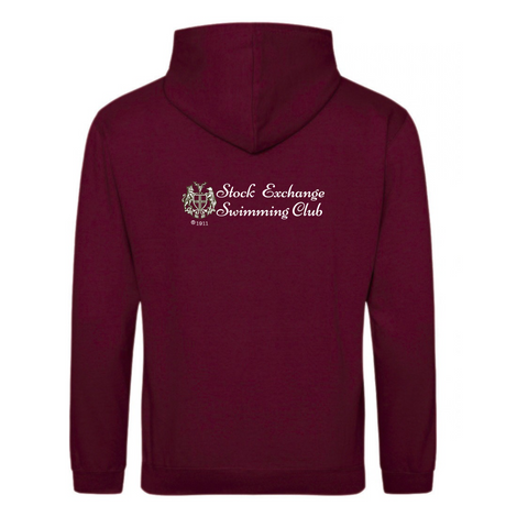 Stock Exchange Swimming Club - BURGUNDY Lutra College Hoodie