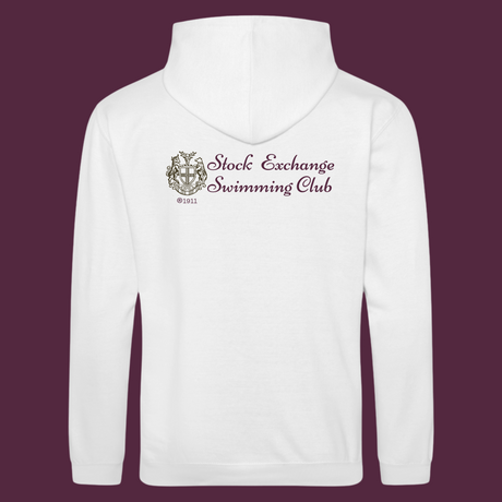 Stock Exchange Swimming Club - Lutra Arctic White College Hoodie