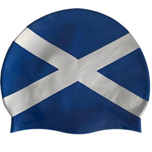 Scottish Saltire Flag Silicone Swimming Cap