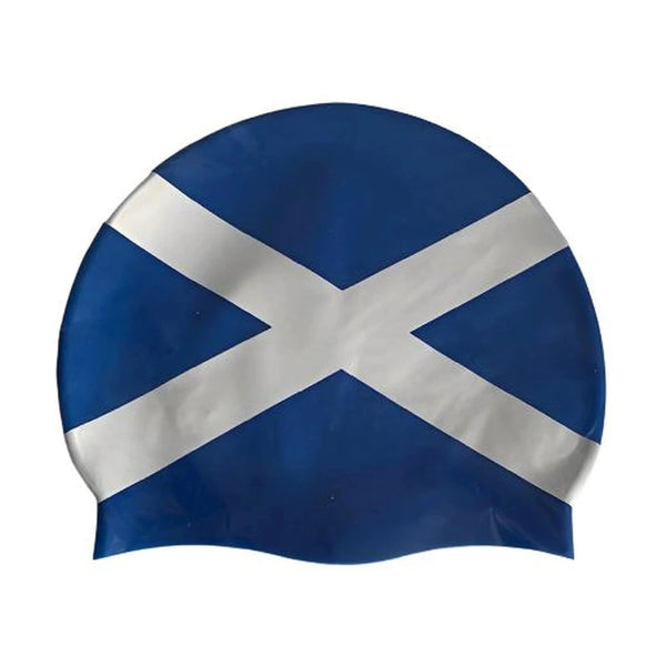Scottish Saltire Flag Silicone Swimming Cap | WrightSport