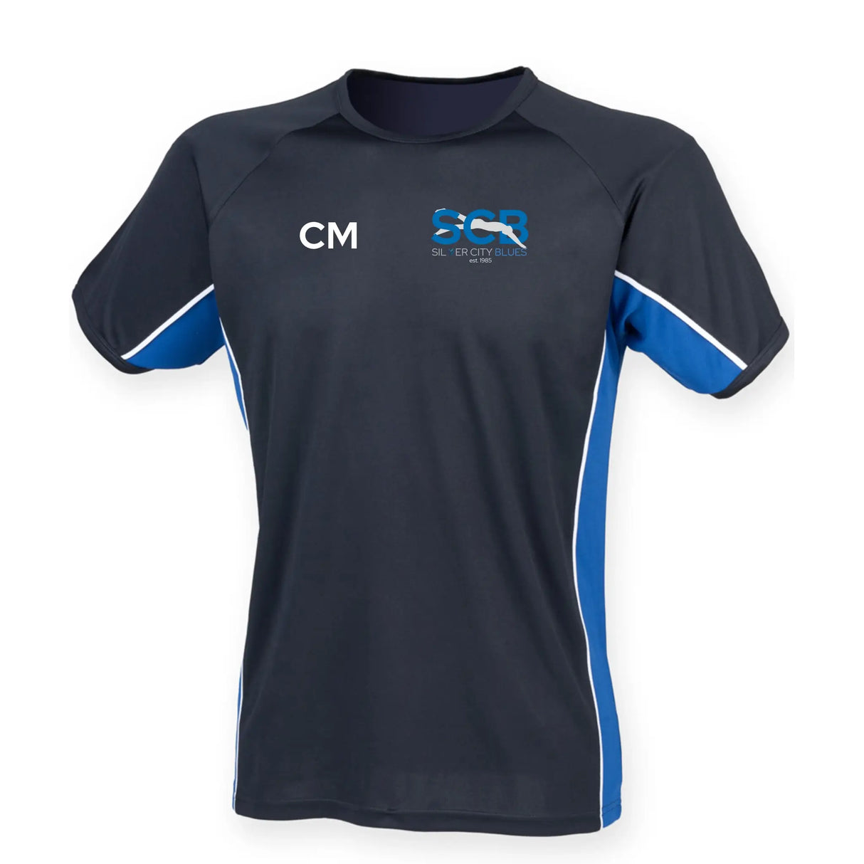 Silver City Blues Masters - Teamwear Panel T-Shirt - Navy/royal/white