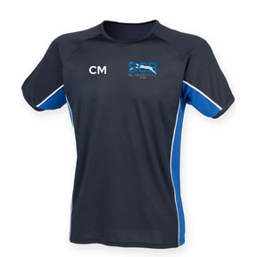 Silver City Blues Masters - Teamwear Panel T-Shirt - Navy/royal/white