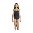 Speedo Girl's Sports Logo Thinstrap Swimsuit - Navy | WrightSport