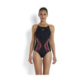 Speedo Ladie's Fit Pinnacle Swimsuit - Black/Red/Gold | WrightSport