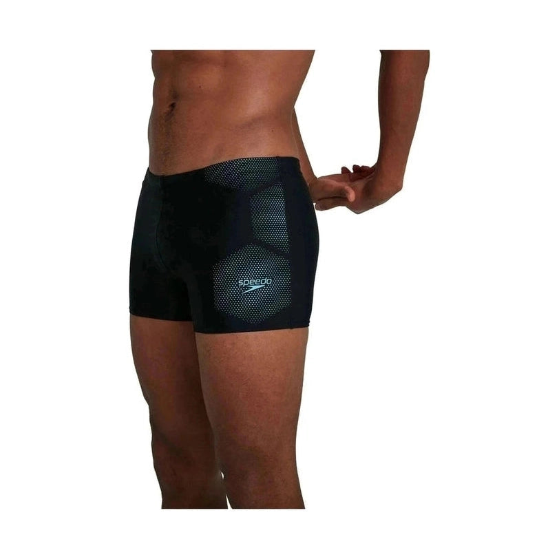 Speedo Men's Hexagonal Tech Aquashort - Black/Blue | WrightSport