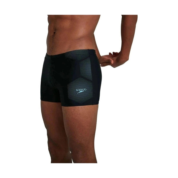 Speedo Men's Hexagonal Tech Aquashort - Black/Blue | WrightSport