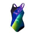 Speedo Women's Digital Medalist Swimsuit - Black/Purple | WrightSport