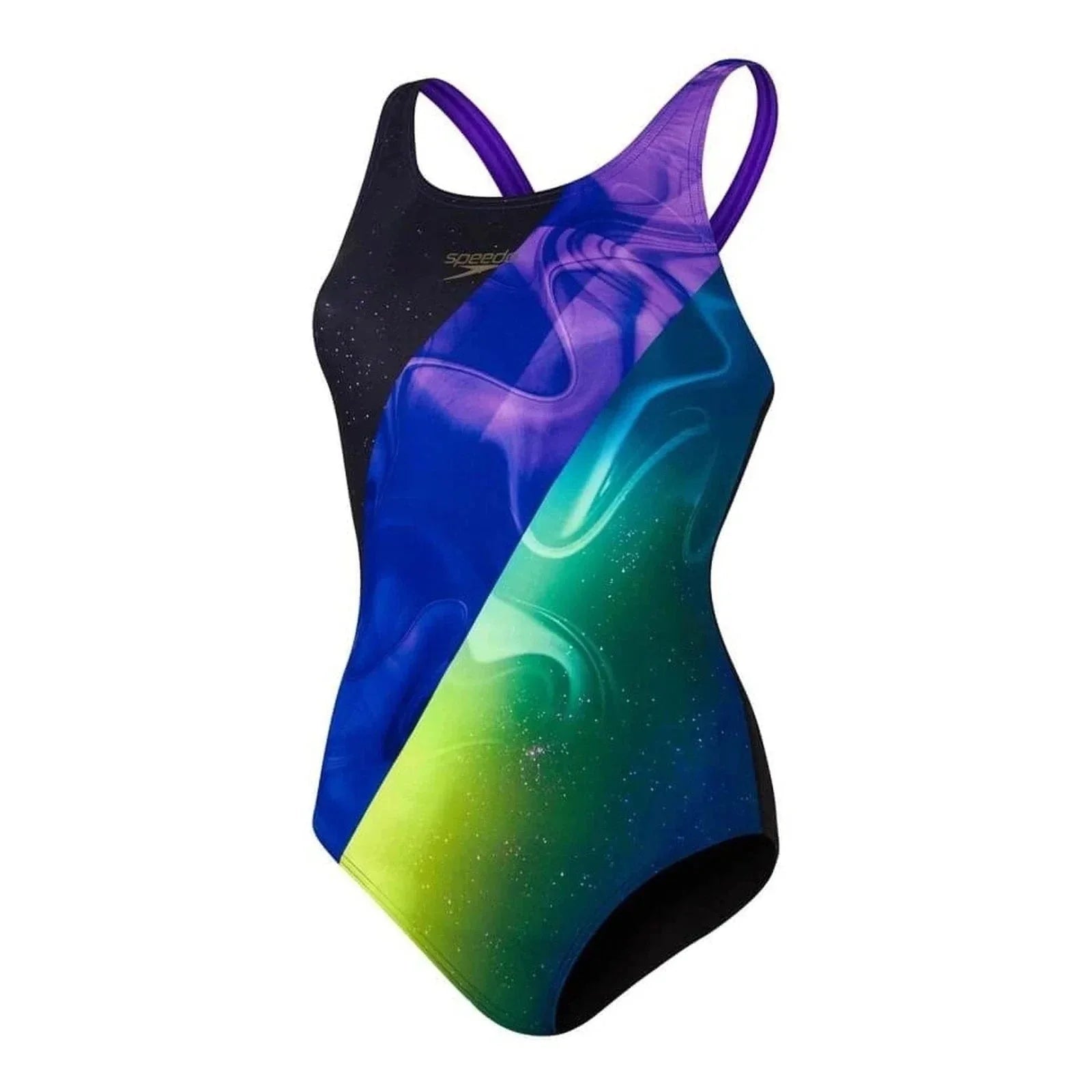 Speedo Women's Placement Digital Medalist Swimsuit - Black/Purple