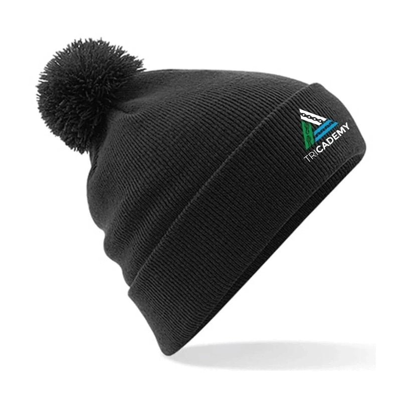 TRICADEMY TC - Unisex Beechfield Original Pom Pom Beanie - Black | WrightSport