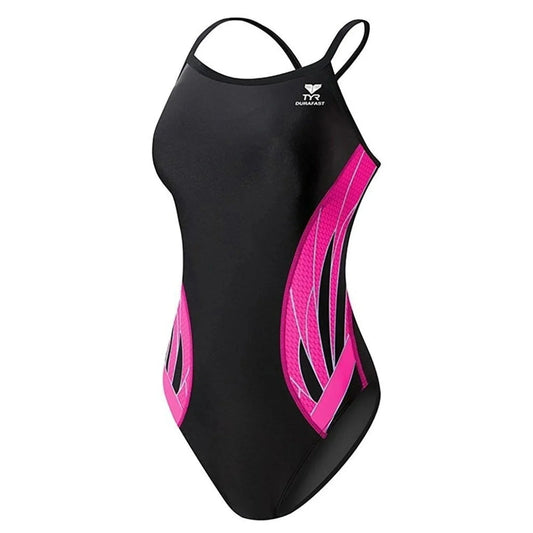 TYR Female Phoenix Splice Diamondfit - Black/Pink