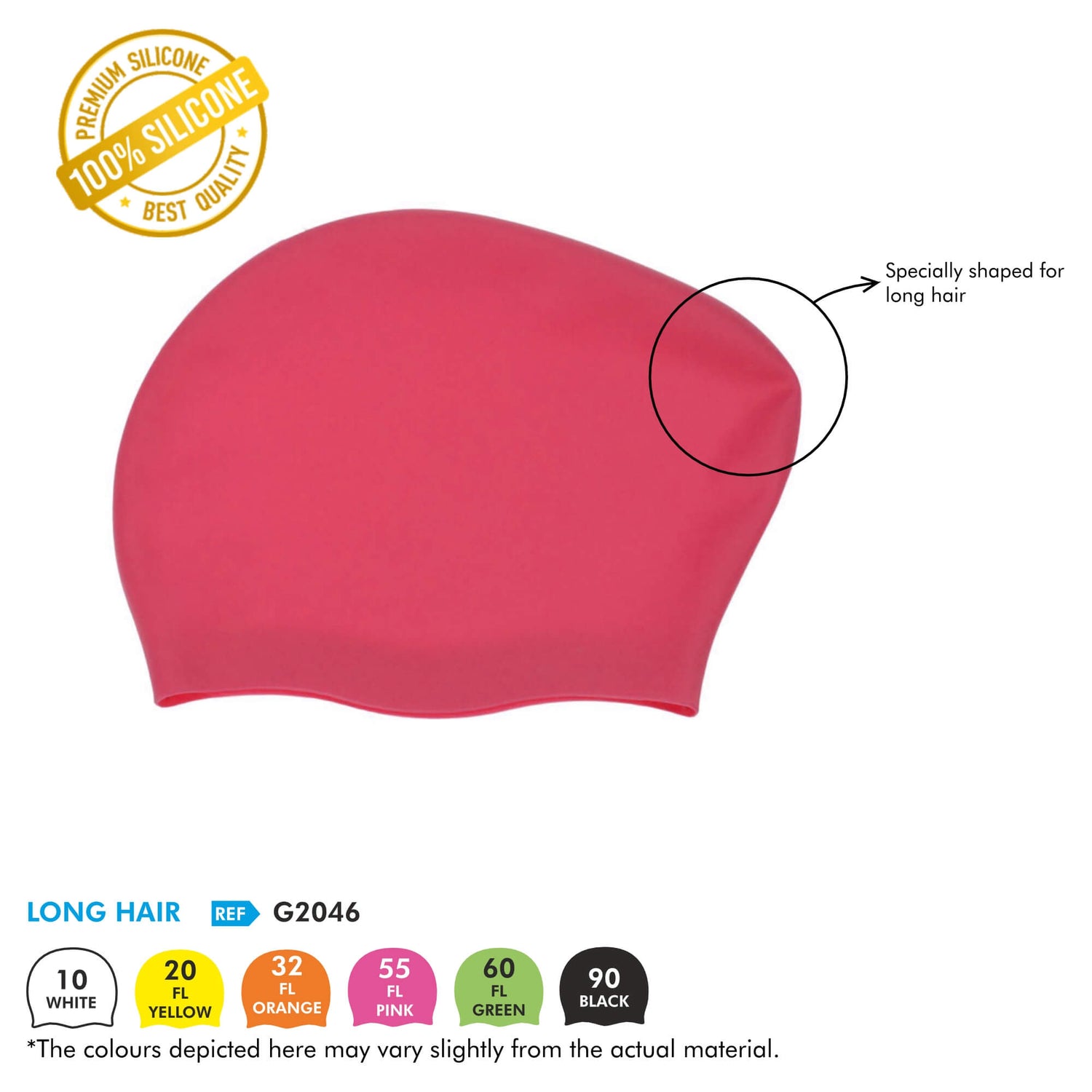 WrightSport Long Hair Silicone Swimmig Caps