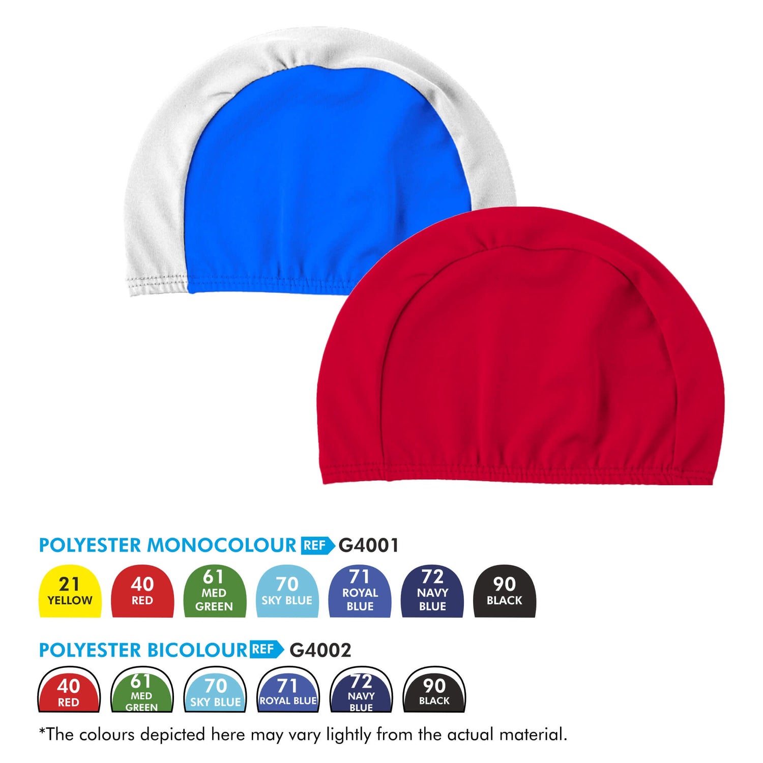 WrightSport Polyester Swimmig Caps