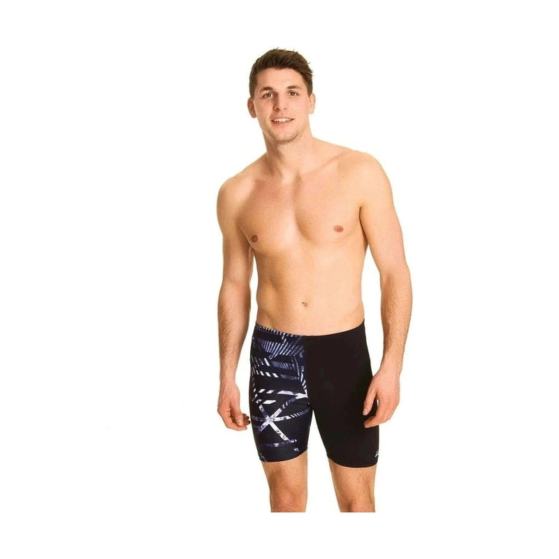 Zoggs Male Equation Mid Jammer - Black/Grey | WrightSport