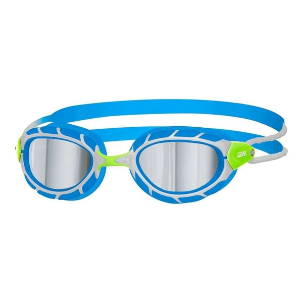 Zoggs Predator Titanium Mirror Goggles Small Fit - Silver/Blue