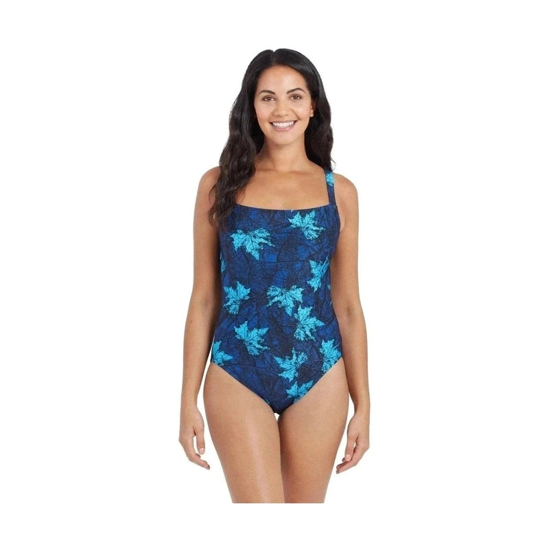 Zoggs Womens Adj. Classic Swimsuit - Indigo Forest | WrightSport