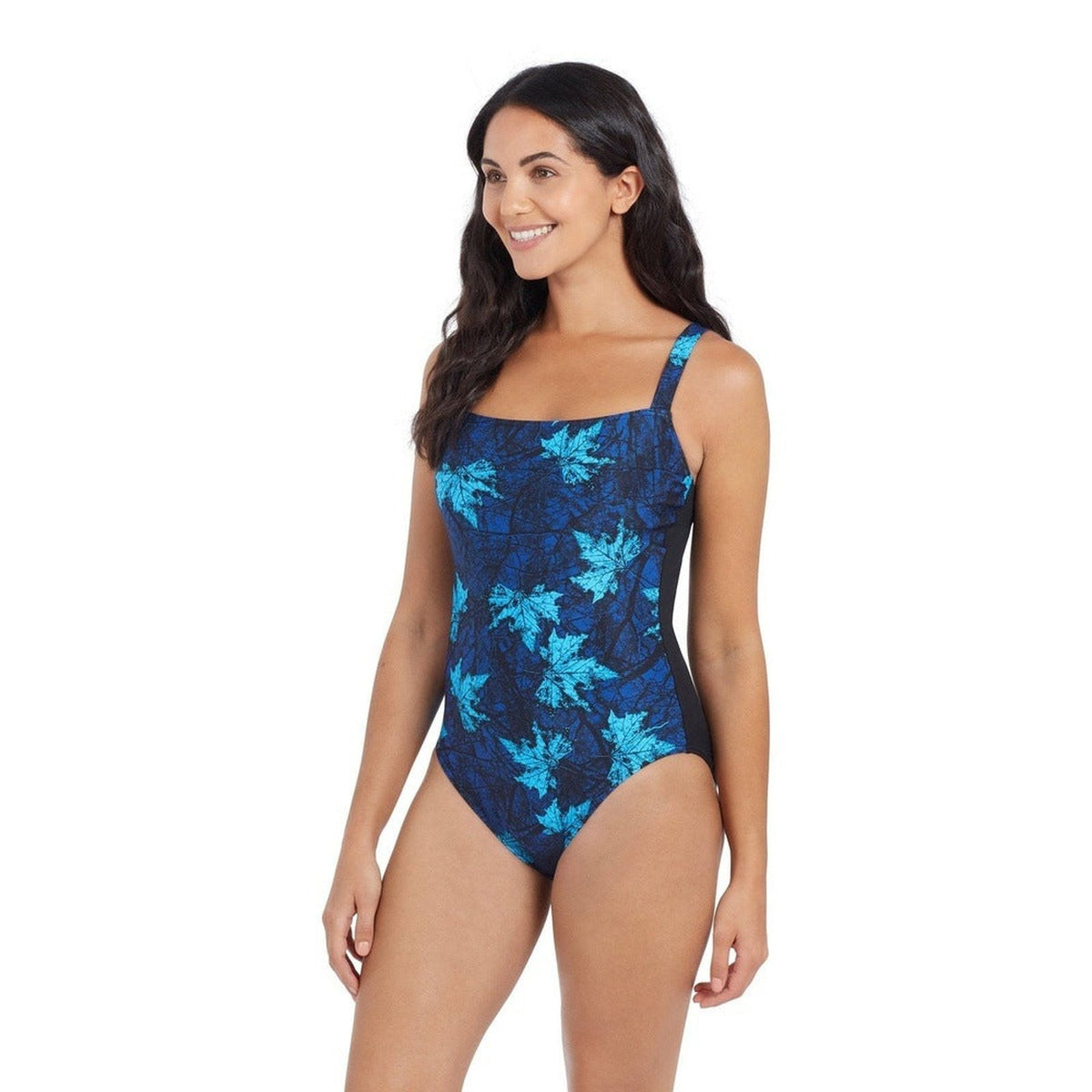 Zoggs Womens Adjustable Classicback One Piece Swimsuit - Indigo Forest