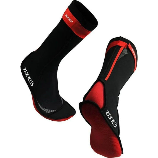 Zone3 Neoprene Swim Socks - Red