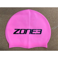 Zone3 Silicone Swimming Cap - Hi-Vis Pink