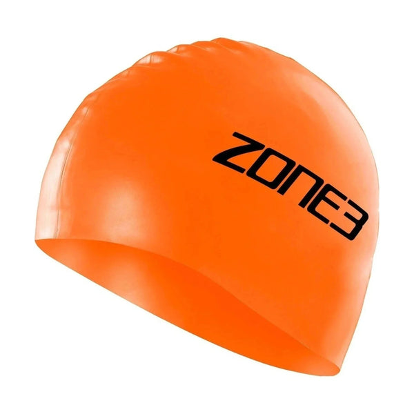 ZONE3 Silicone Swimming Cap - Orange | WrightSport