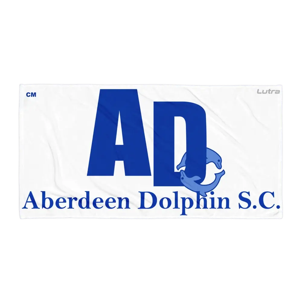 Aberdeen Dolphin SC - Microfibre and Cotton Towel - White