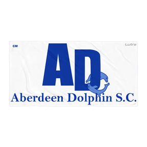 Aberdeen Dolphin SC - Microfibre and Cotton Towel - White
