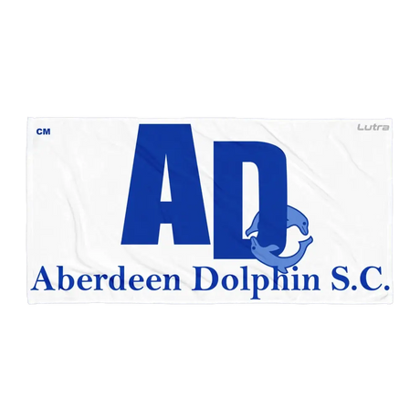Aberdeen Dolphin SC - Microfibre and Cotton Towel - White