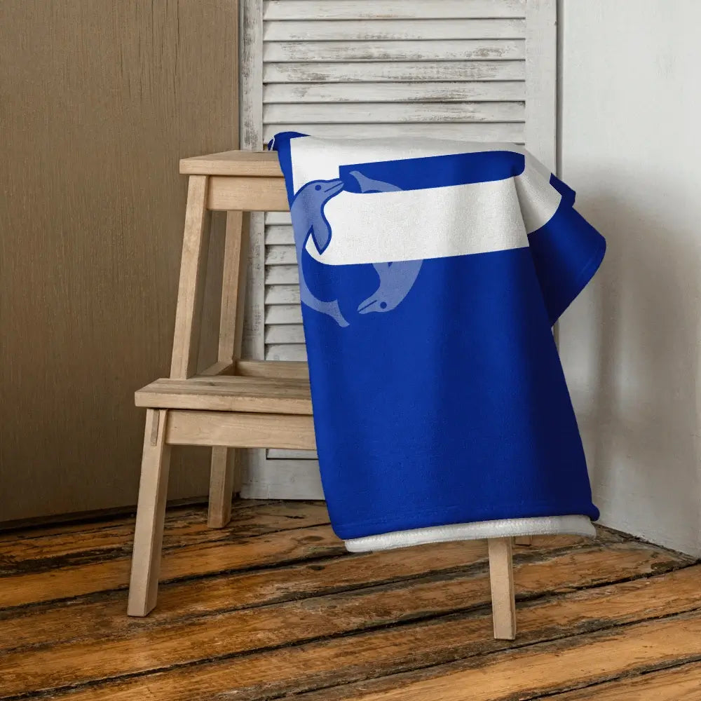 Aberdeen Dolphin SC - Microfibre and Cotton Towel - Royal