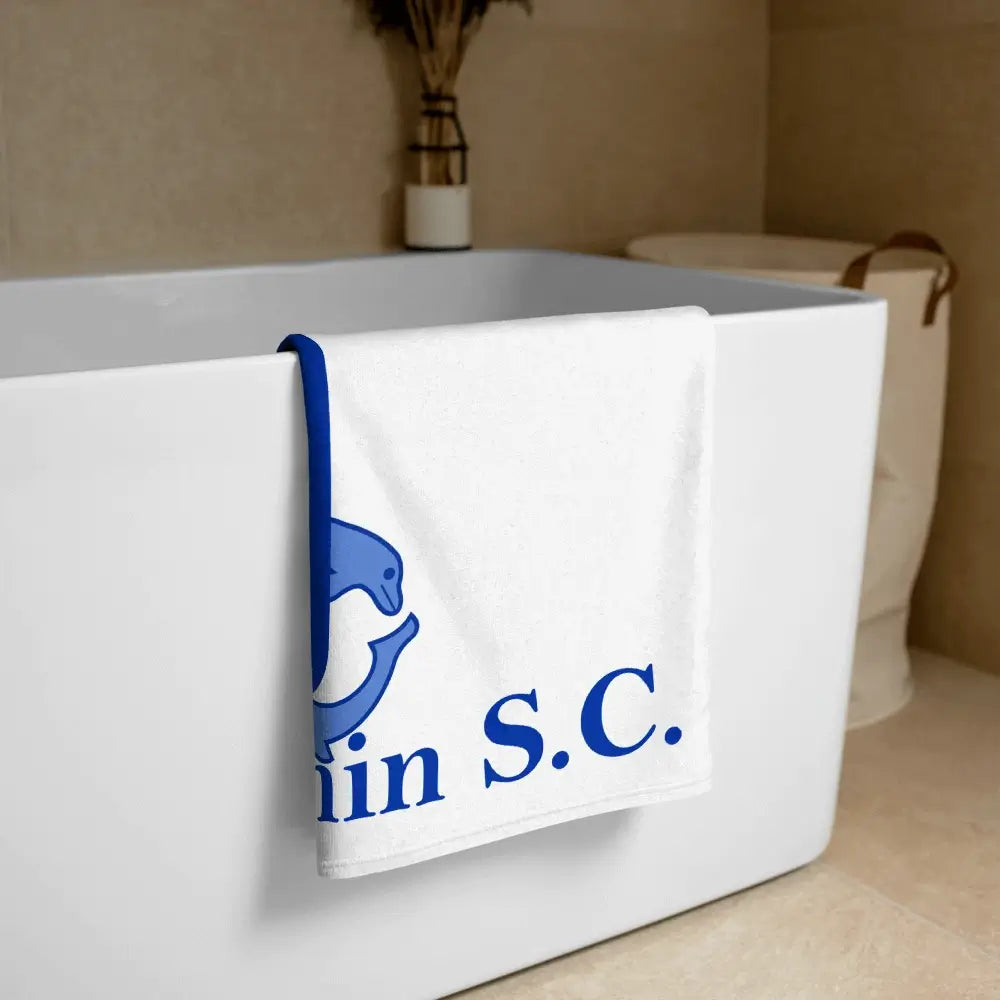 Aberdeen Dolphin SC - Microfibre and Cotton Towel - White