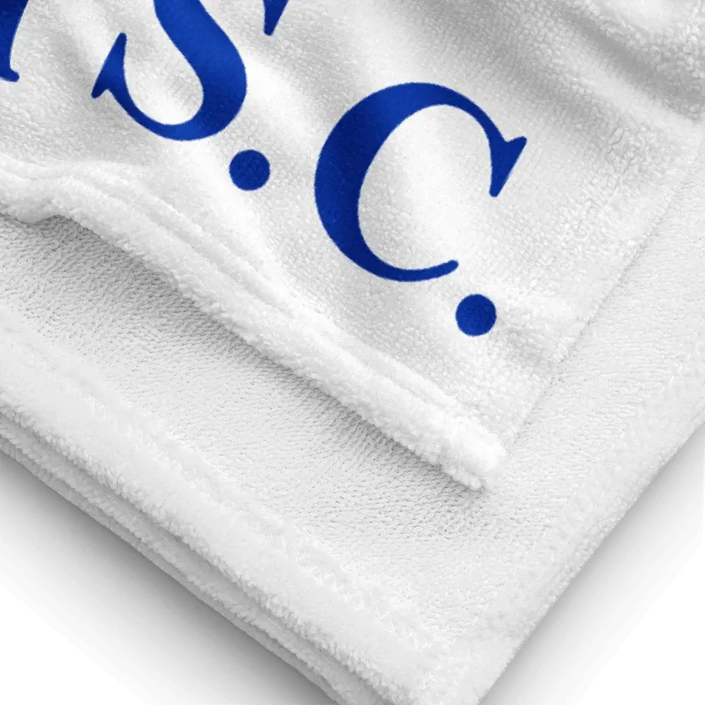 Aberdeen Dolphin SC - Microfibre and Cotton Towel - White