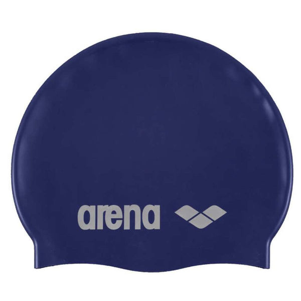 Arena Classic Silicone Swimming Cap - Denim/Silver
