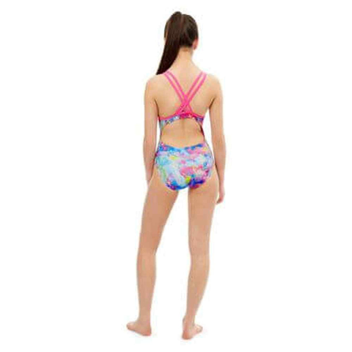 Maru Girl's Ecotech Sparkle Swimsuit - Nimbus