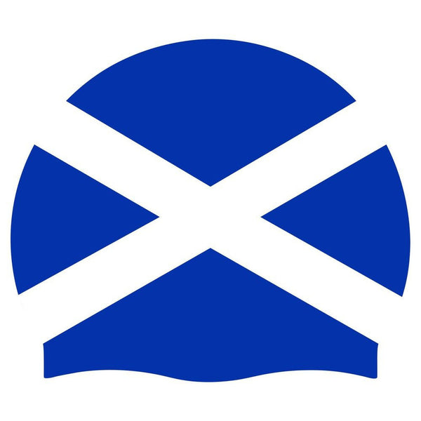 Scottish Saltire Flag Silicone Swimming Cap