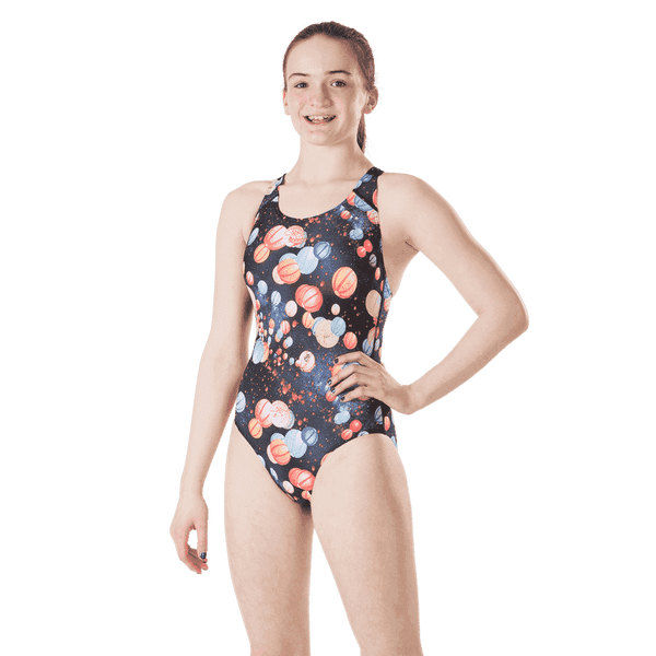 Speedo Girls MizuLanterns Allover Digital Splashback Swimsuit