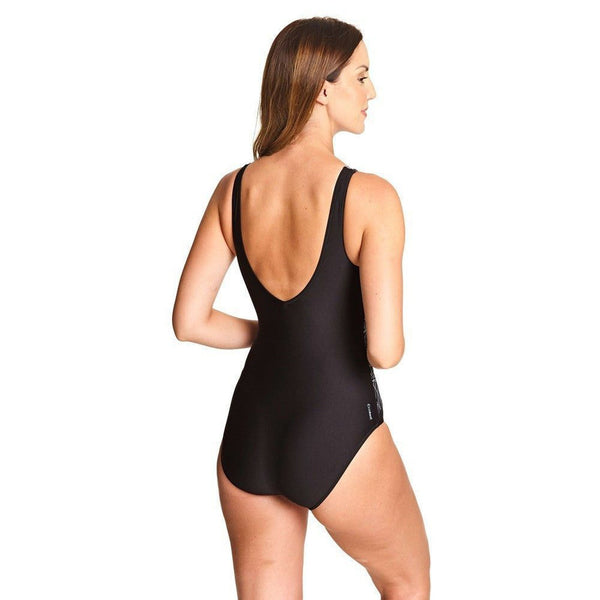 Zoggs Female Linear Front Crossover Scoopback Swim Suit