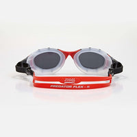 Zoggs Predator Flex Titanium Mirror Goggles - Red/Clear