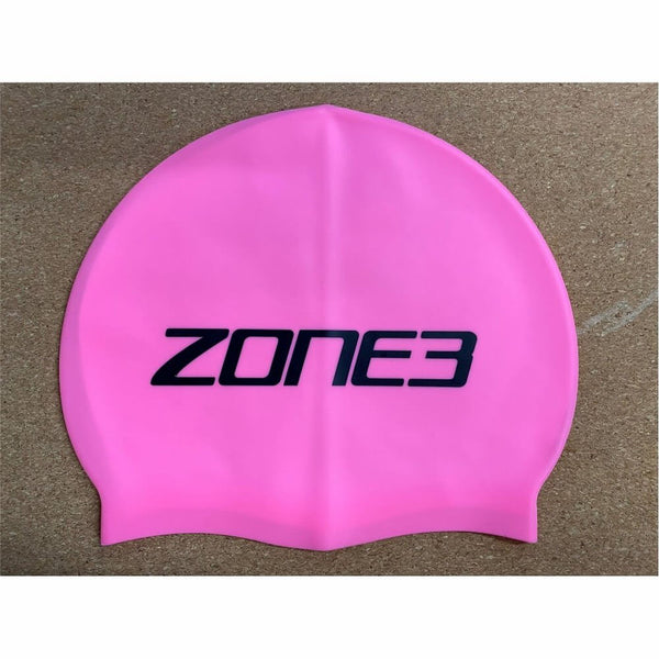 Zone3 Silicone Swimming Cap - Hi-Vis Pink